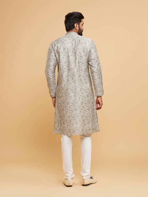 Twamev Men Pista Green Enchantment Kurta Pajama