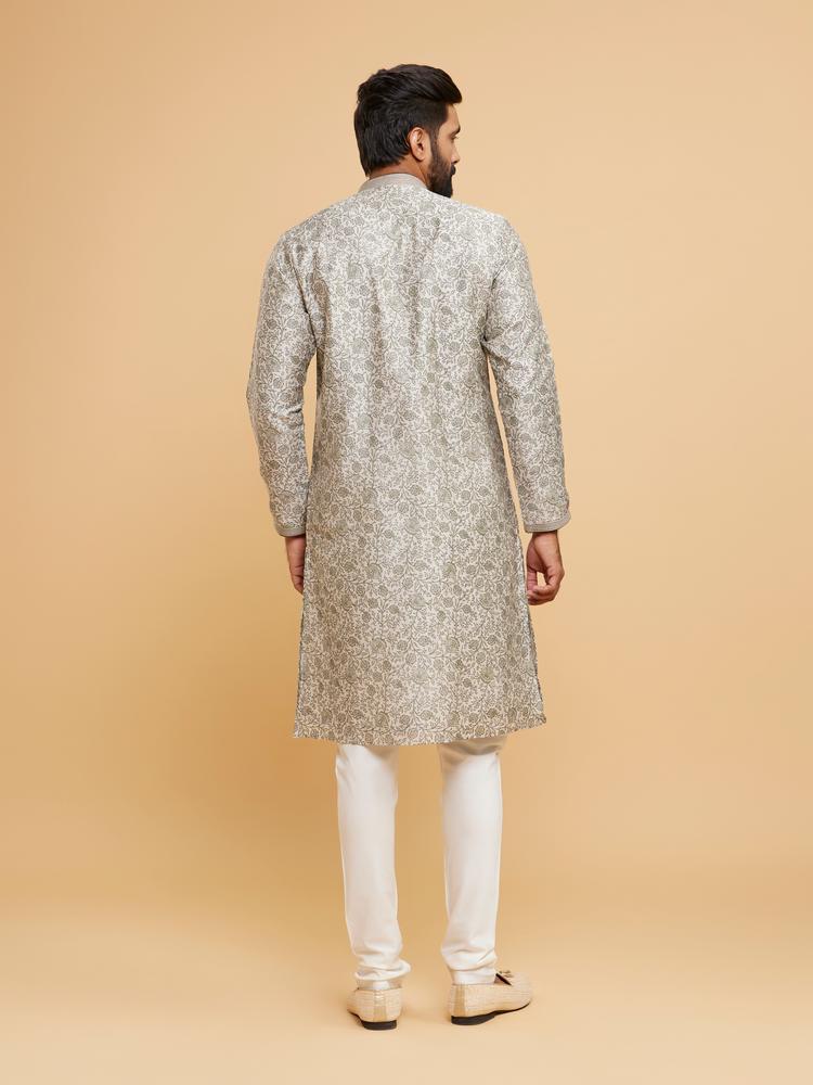 Twamev Men Pista Green Enchantment Kurta Pajama