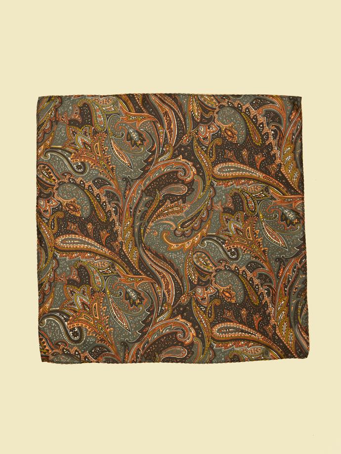 Twamev Men Regal Grey Satin Pocket Square