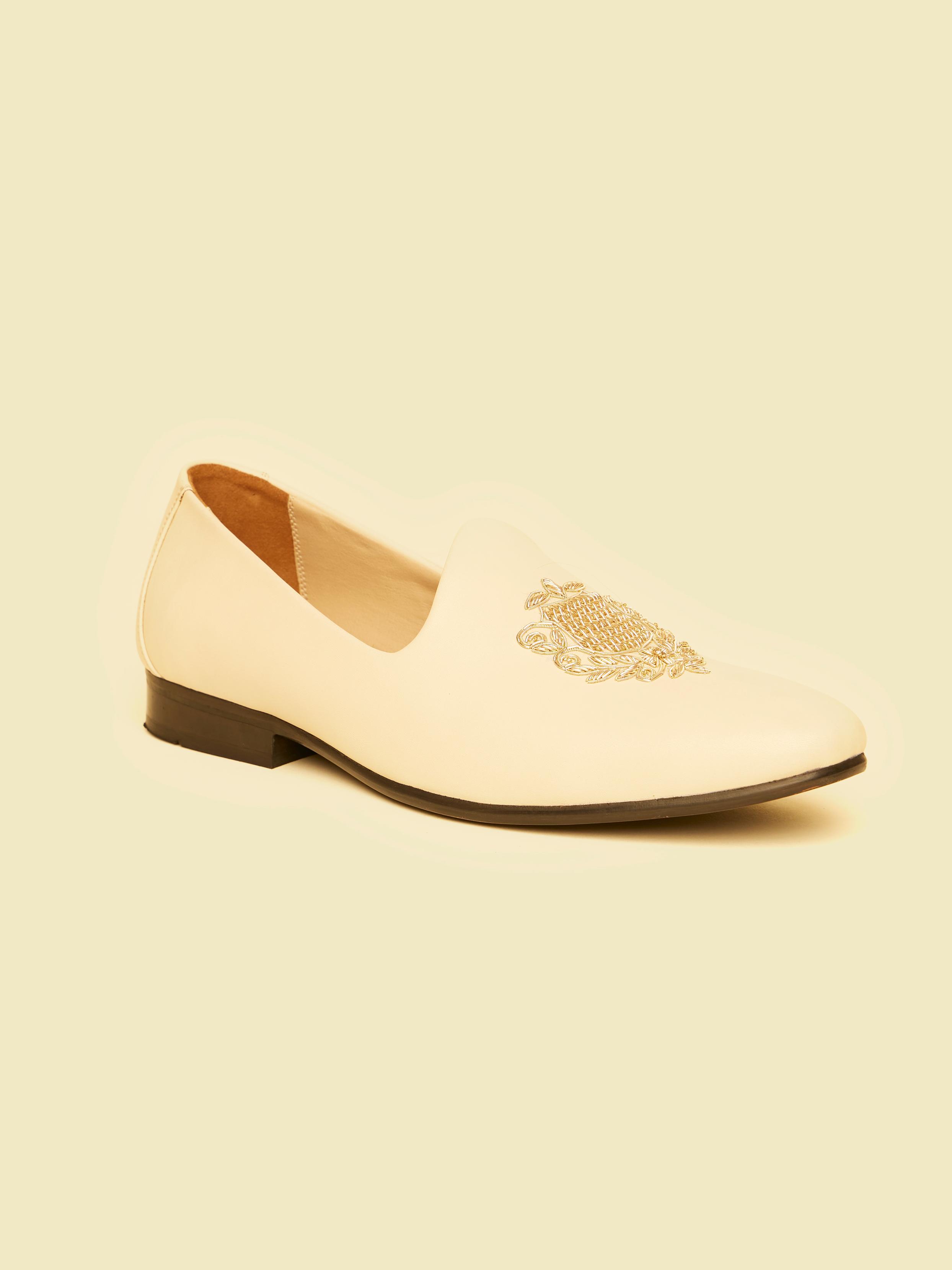 Twamev Men Elegant Beige Juti
