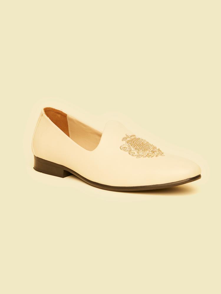 Twamev Men Elegant Beige Juti