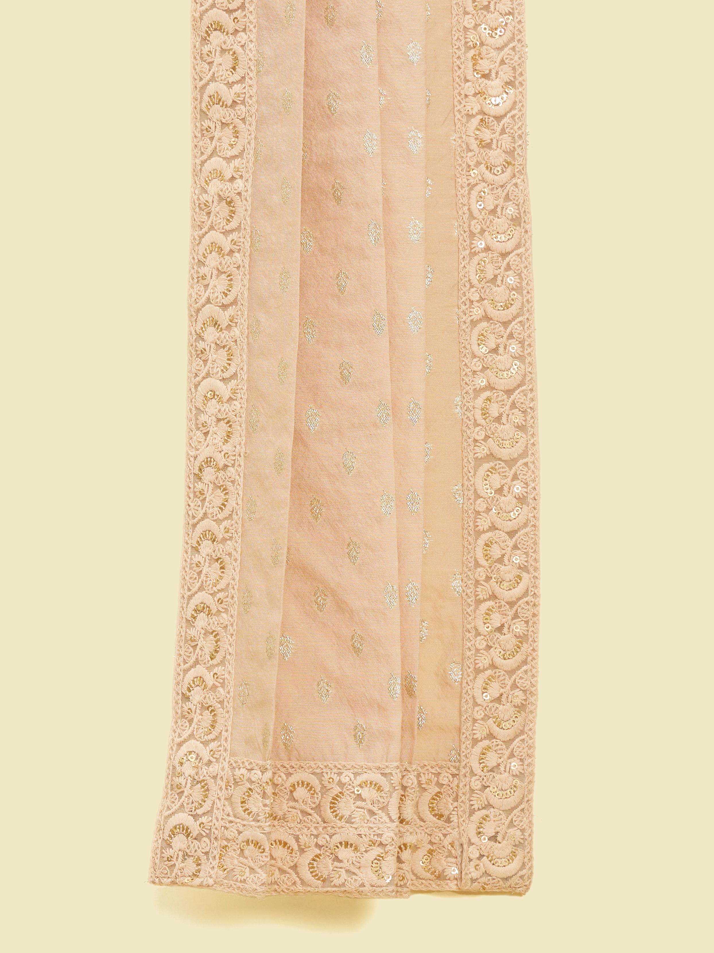 Twamev Men Elegant Pink Chanderi Dupatta