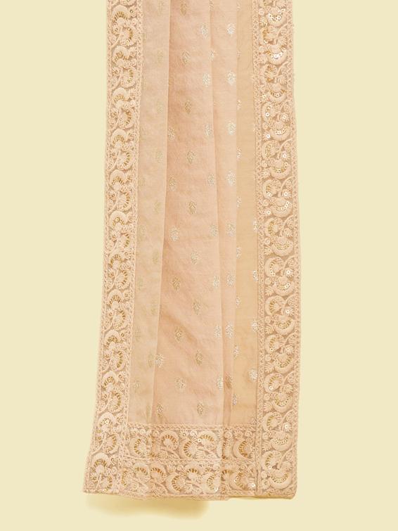Twamev Men Elegant Pink Chanderi Dupatta