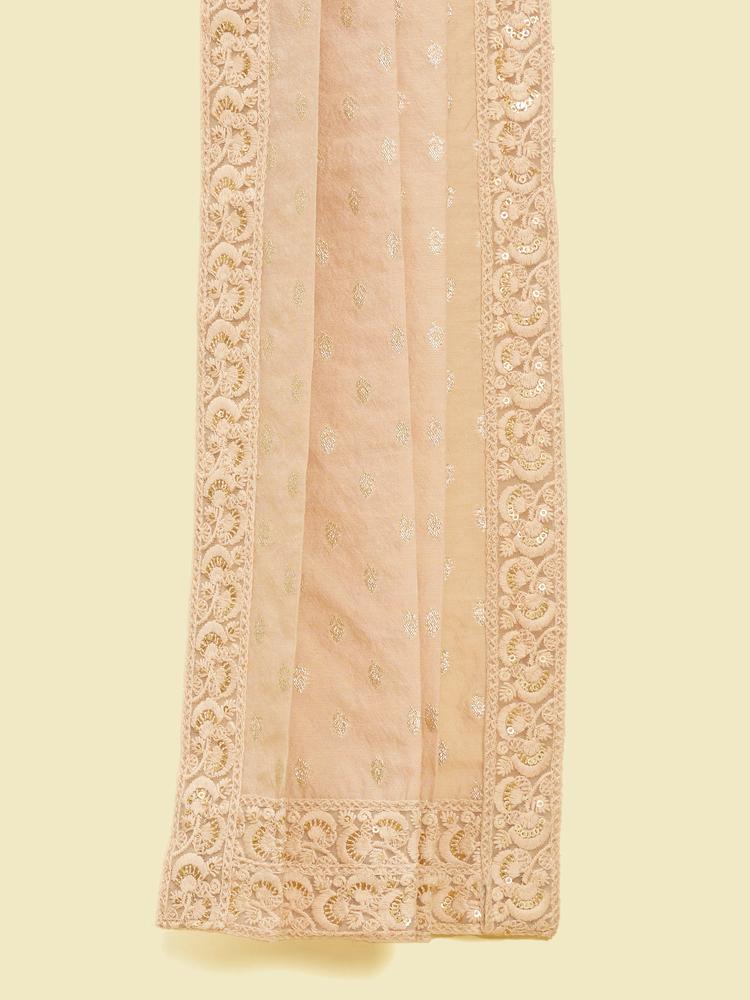Twamev Men Elegant Pink Chanderi Dupatta