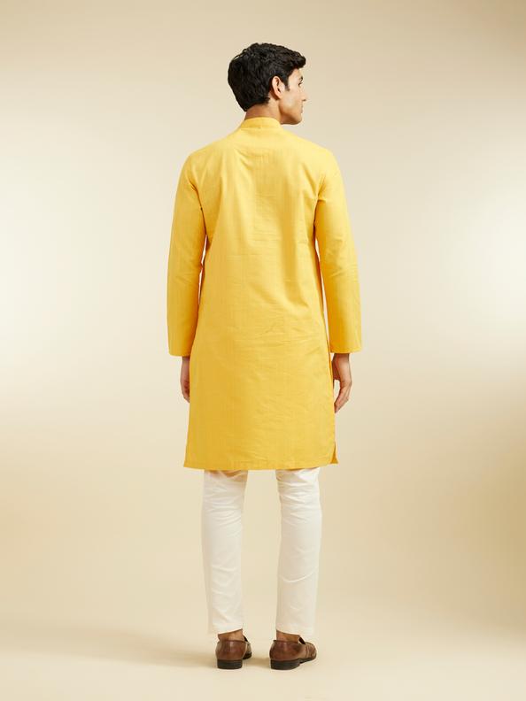 Diwas Men Luxurious Mustard Kurta