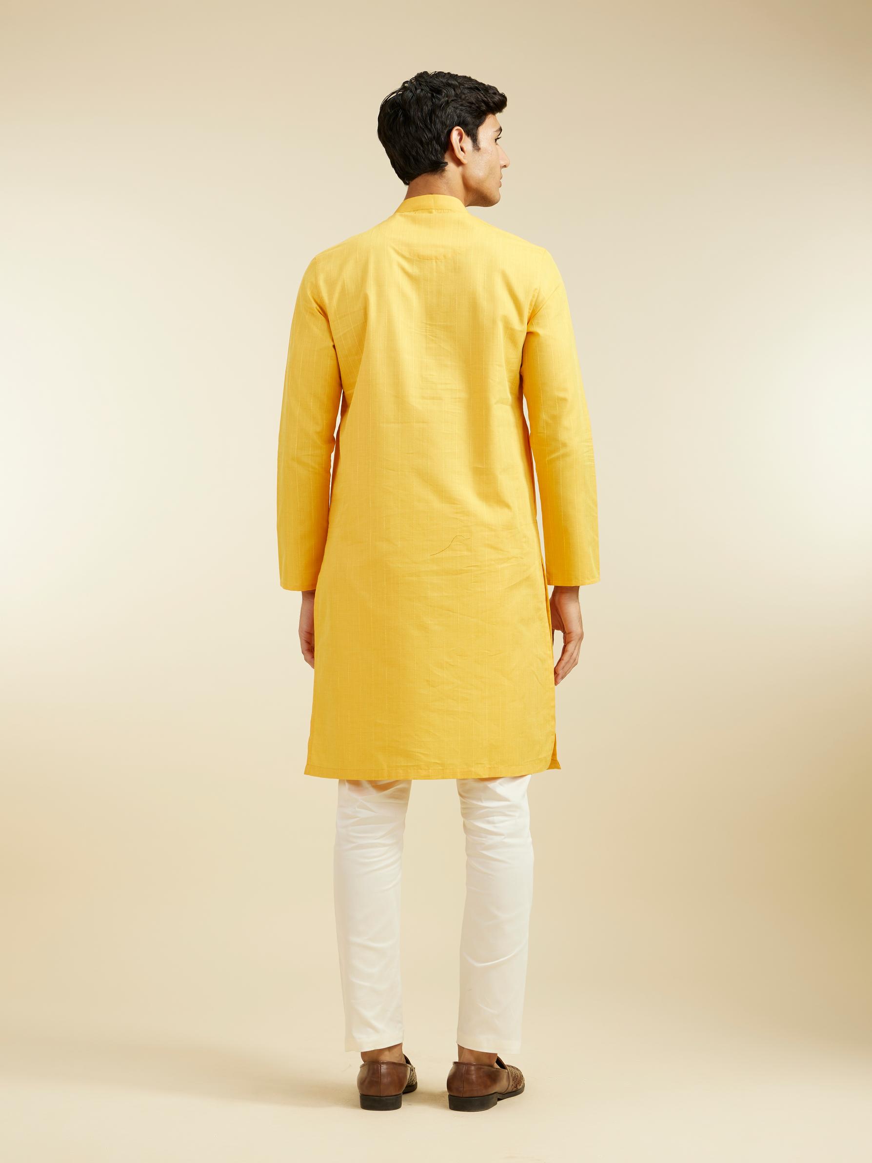 Diwas Men Luxurious Mustard Kurta