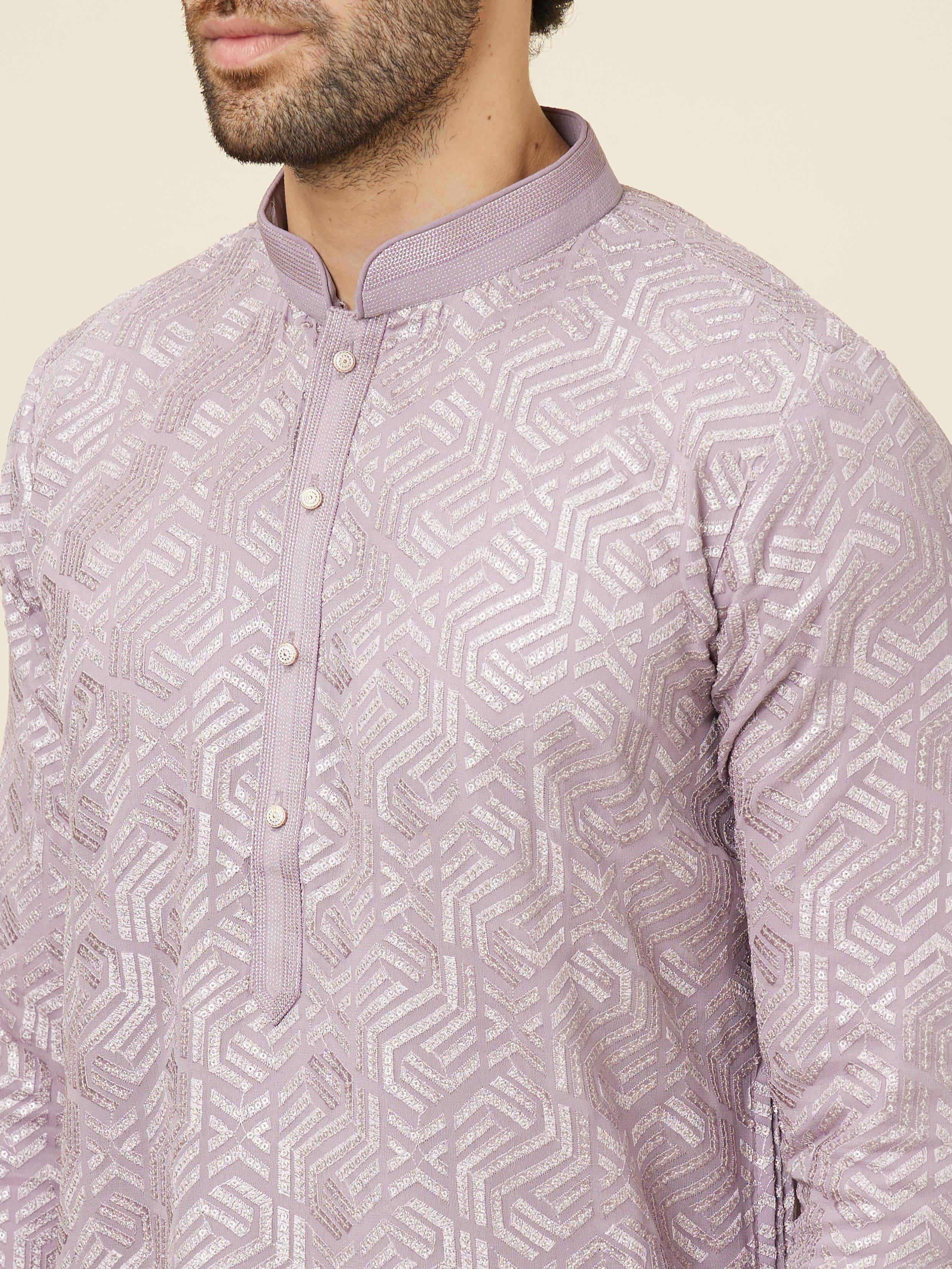 Twamev Men Lavender Radiance Kurta Set