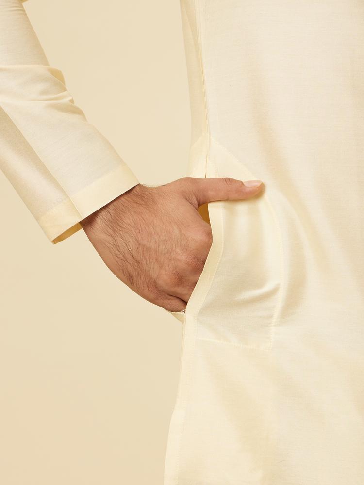 Twamev Men Sand Beige Classic Kurta
