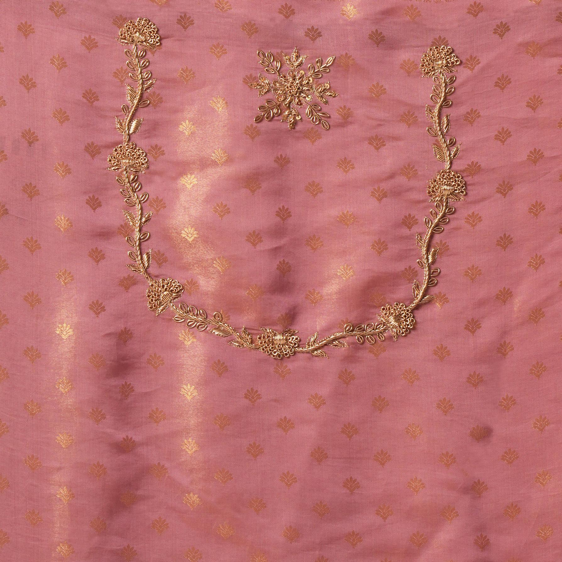 Twamev Women Festive Dusty Pink Saree