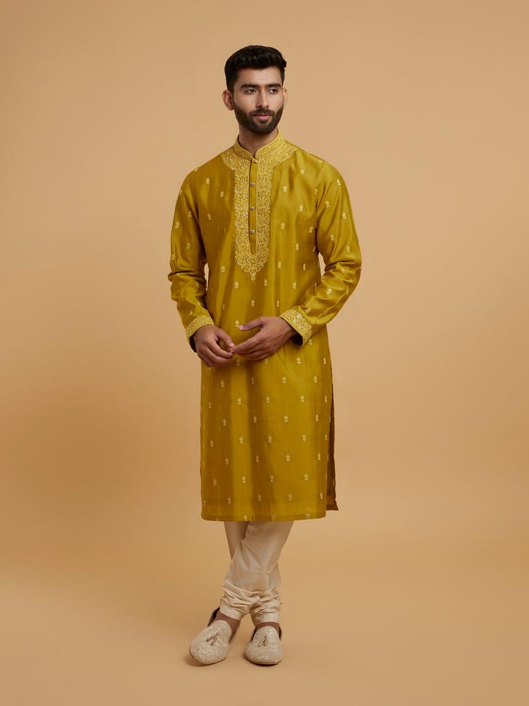 Twamev Men Emerald Elegance Kurta Pajama