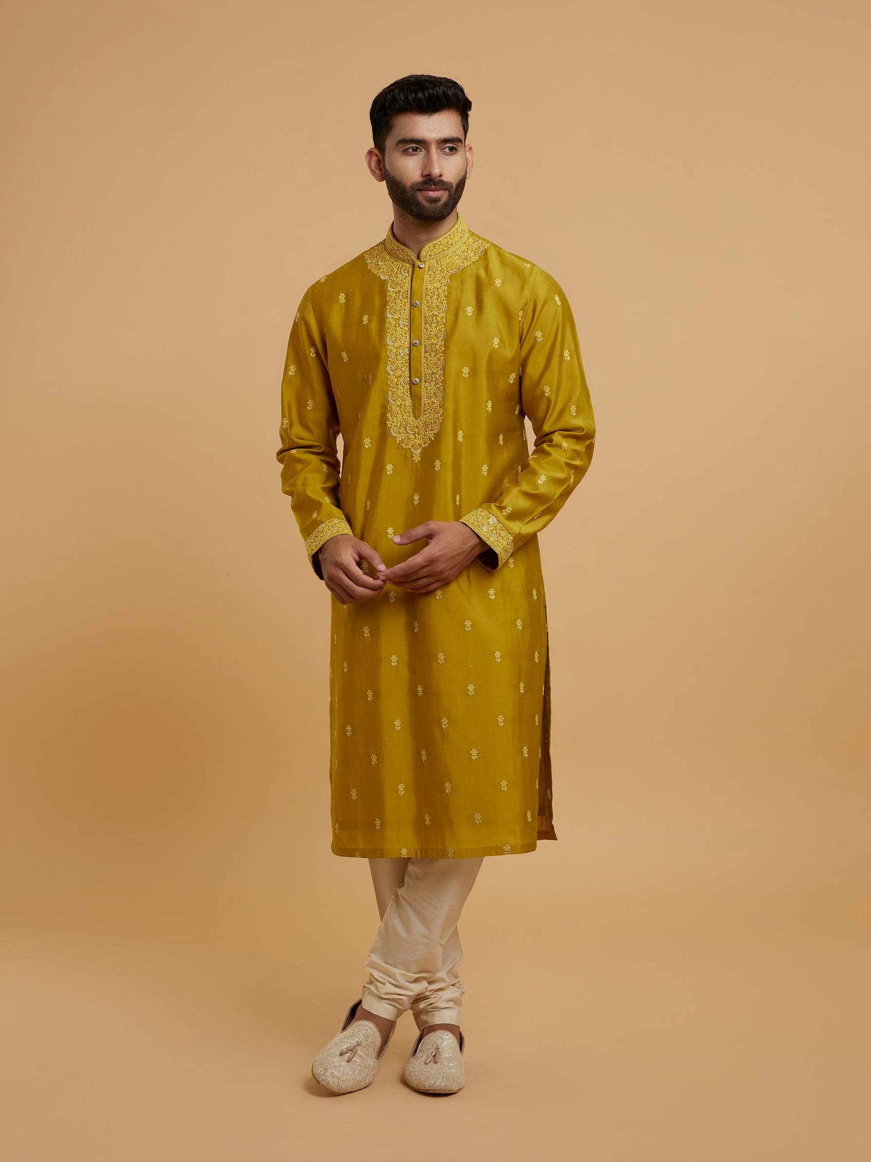 Twamev Men Emerald Elegance Kurta Pajama
