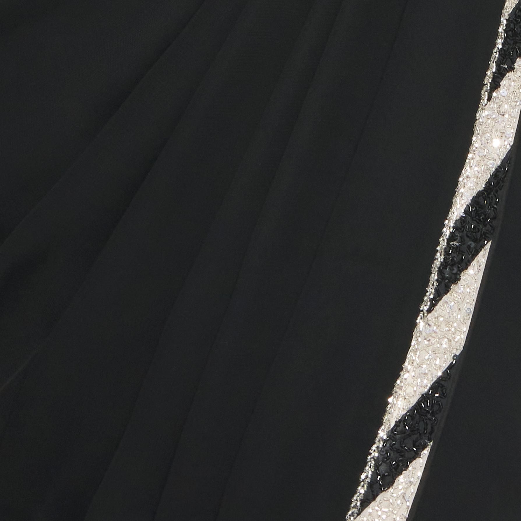 Twamev Women Black Cream Georgette Radiance Saree