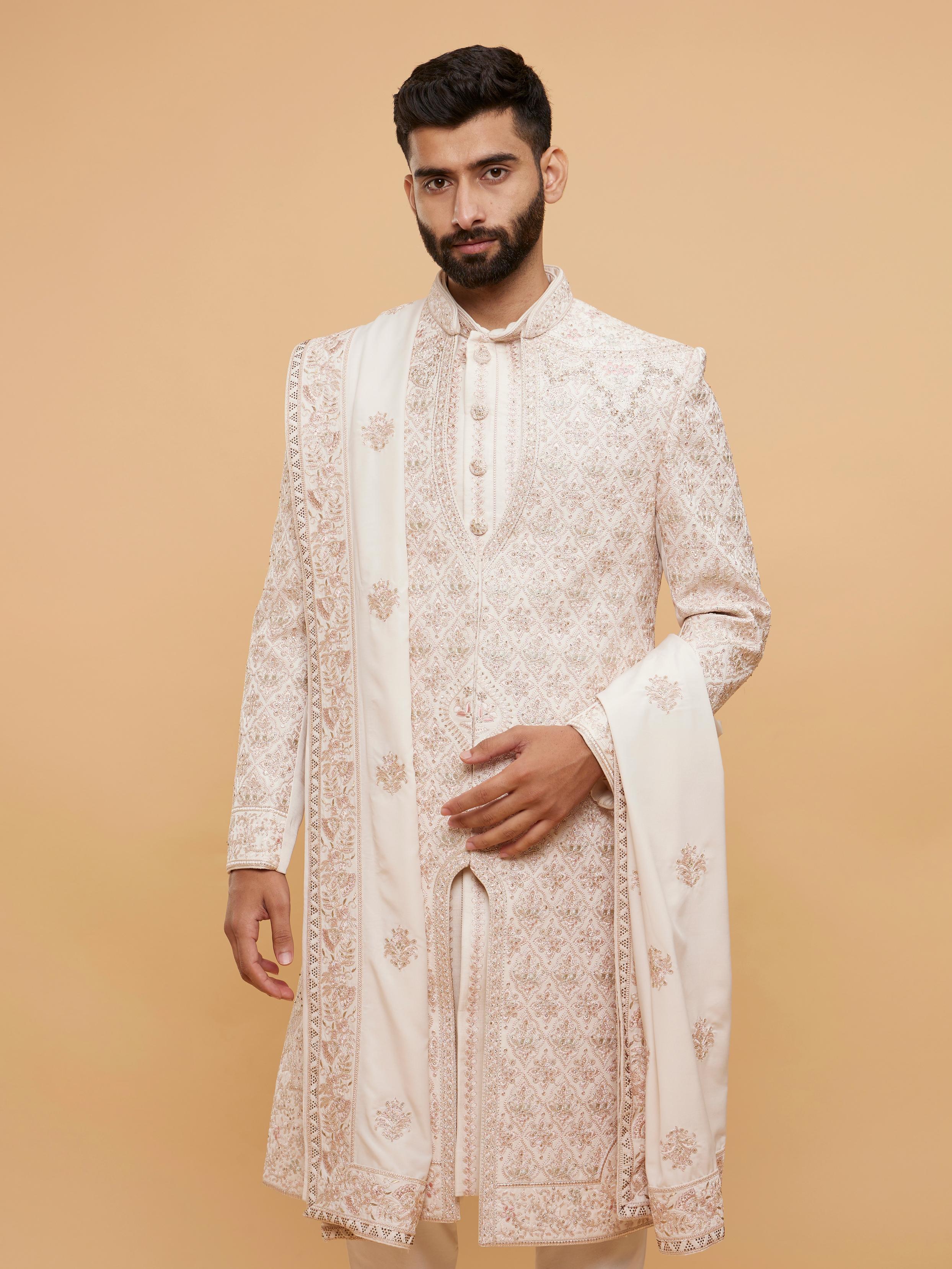 Twamev Men Pink Radiance Sherwani