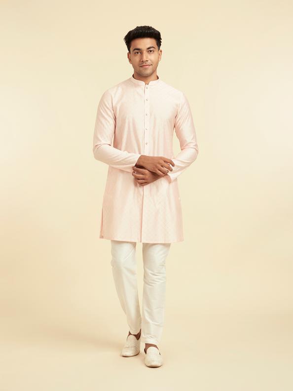 Diwas Men Peach Elegance Kurta