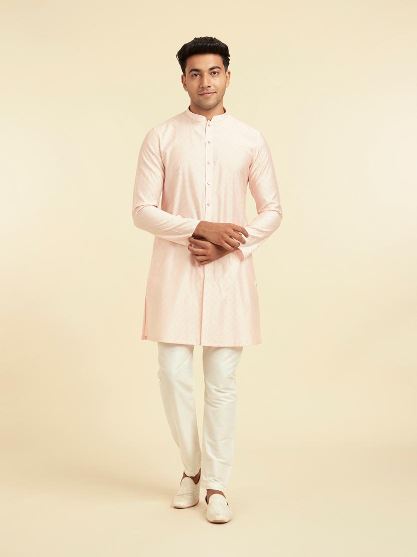 Diwas Men Peach Elegance Kurta