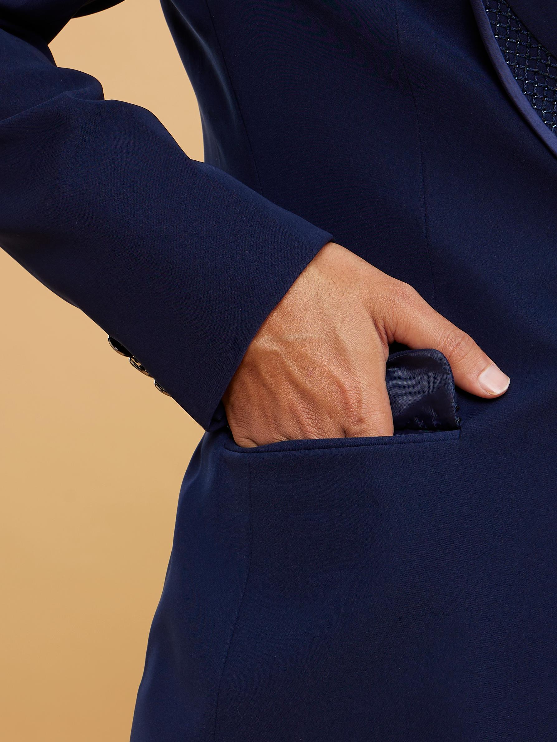 Twamev Men Royal Blue Charm Suit Set