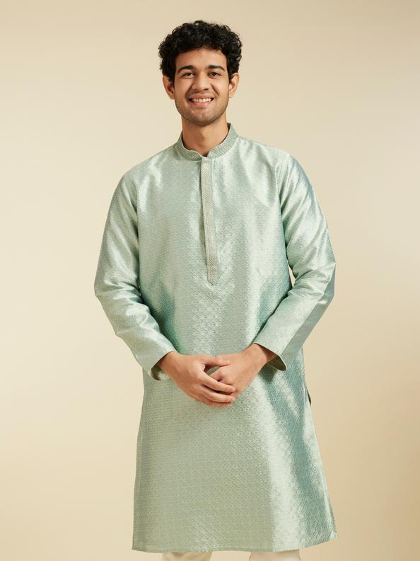 Diwas Men Enchanting Light Mid Green Kurta