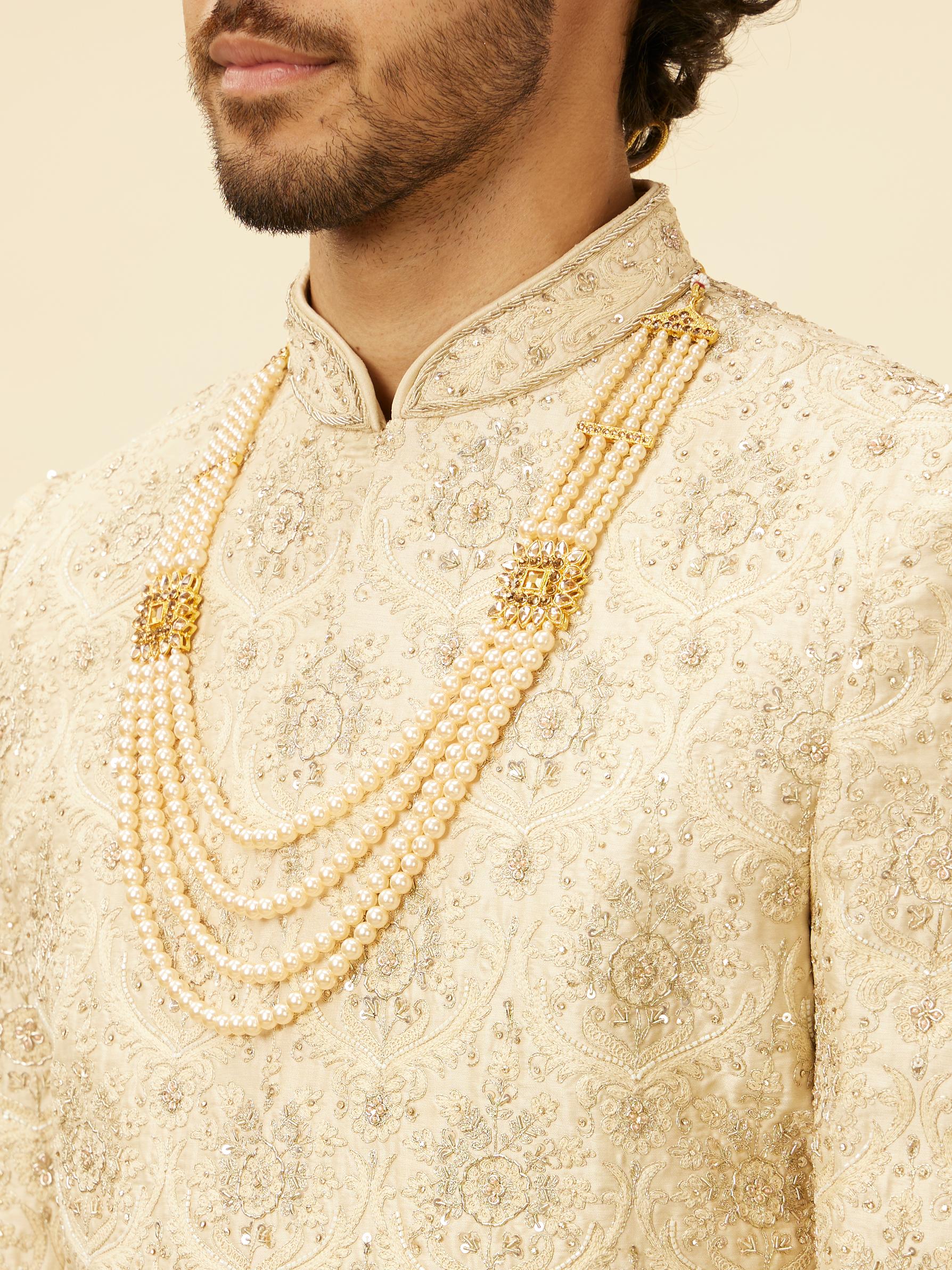 Twamev Men Regal Beige Sherwani