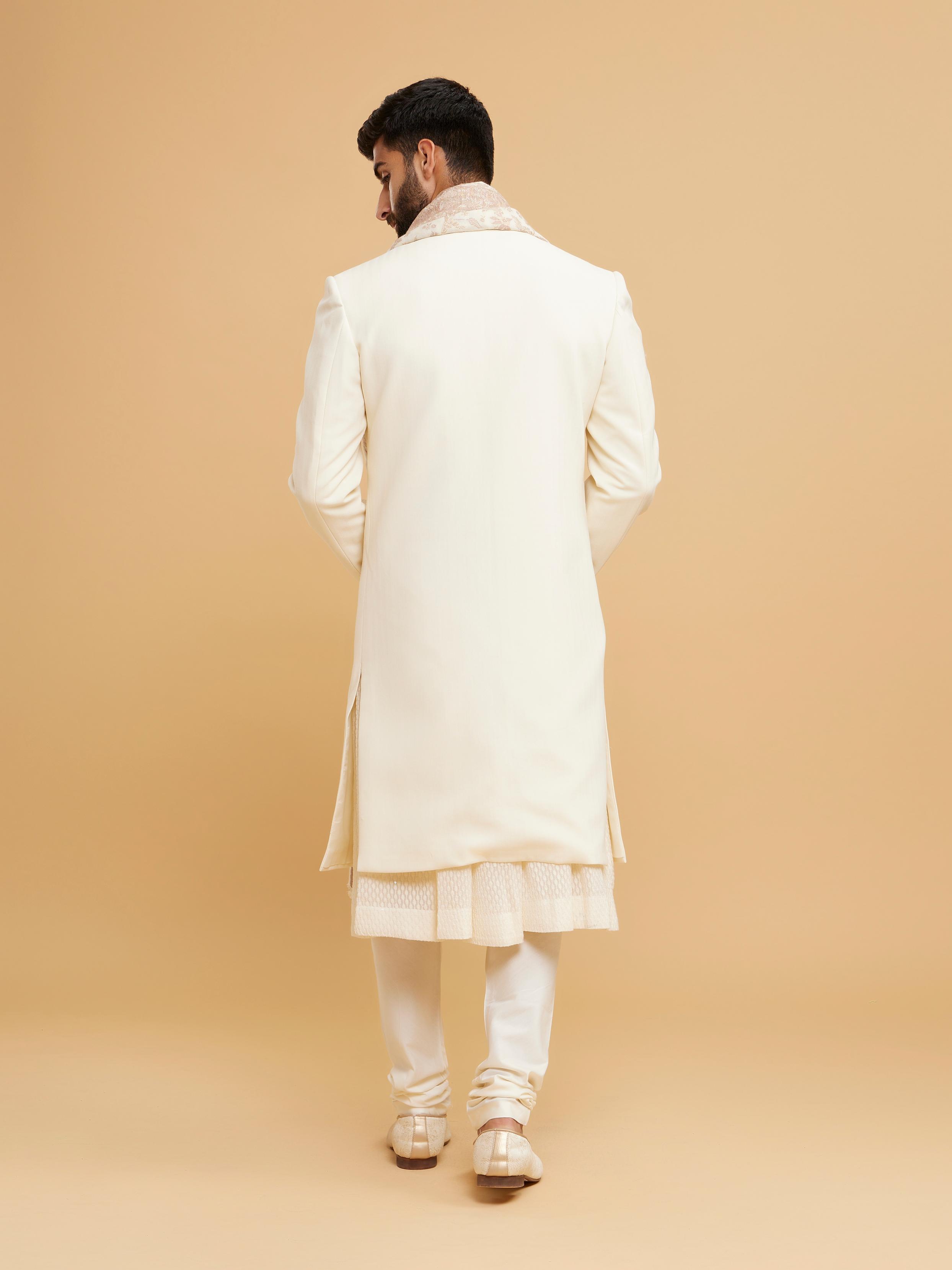 Twamev Men Cream Royal Exuberance Sherwani