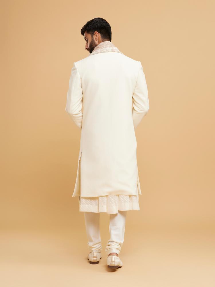 Twamev Men Cream Royal Exuberance Sherwani