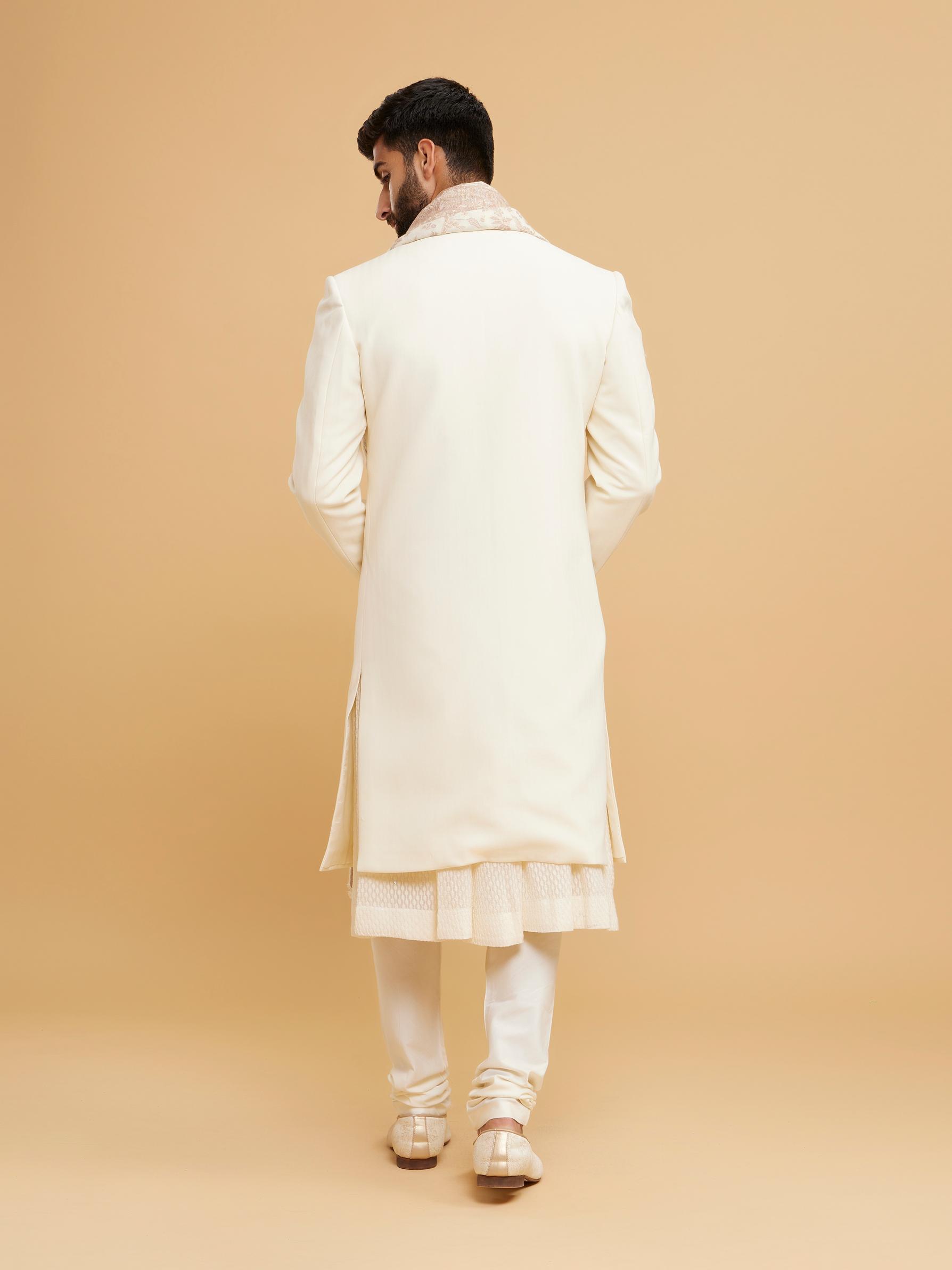 Twamev Men Cream Royal Exuberance Sherwani