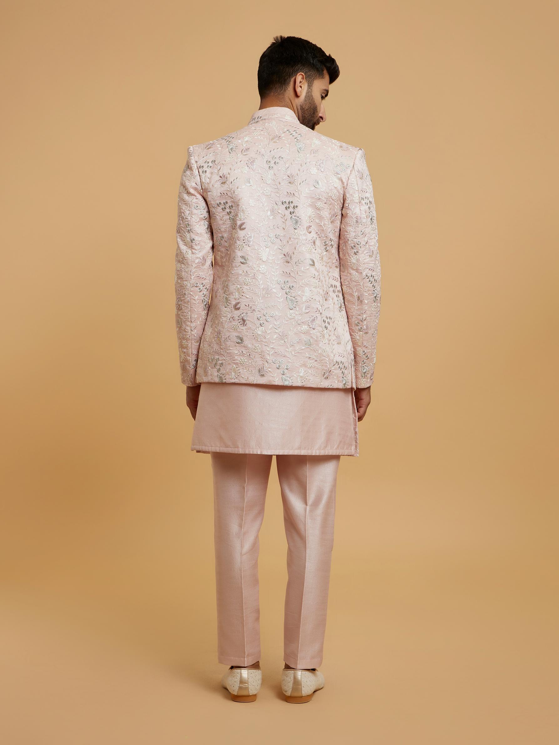 Twamev Men Dusty Pink Elegance Indo Western