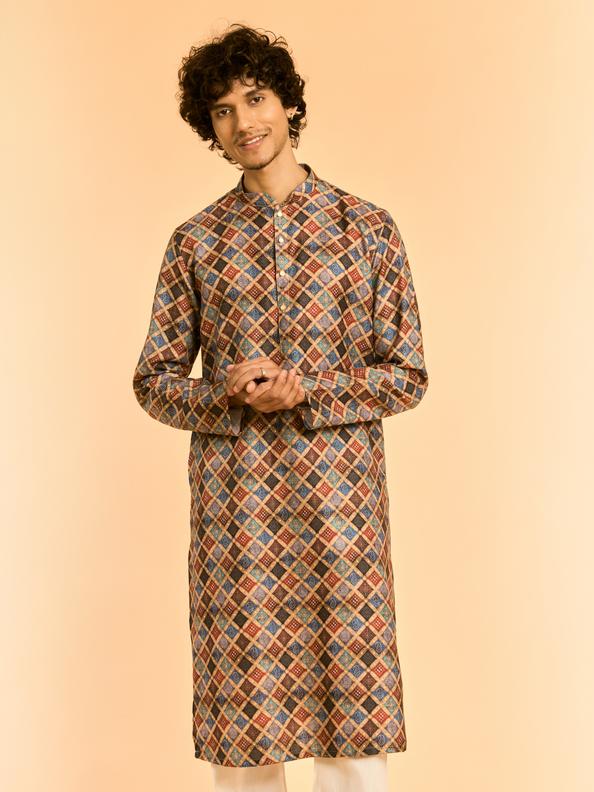 Diwas Men Beige Elegance Kurta
