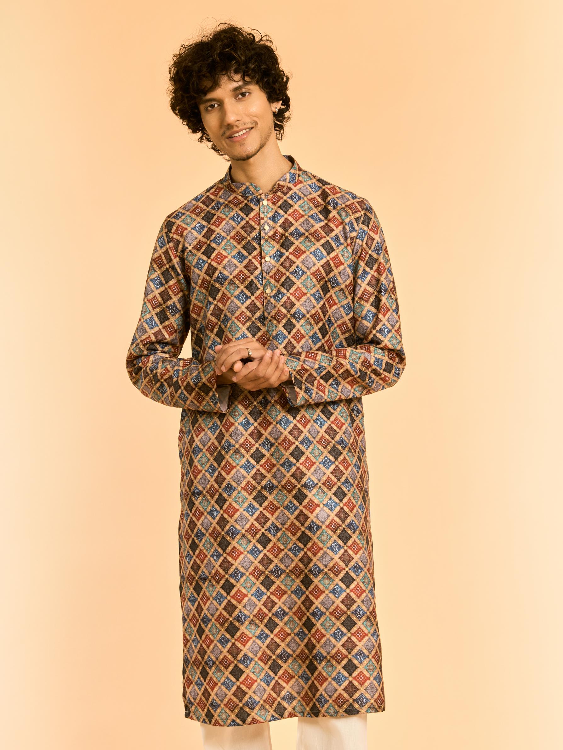 Diwas Men Beige Elegance Kurta