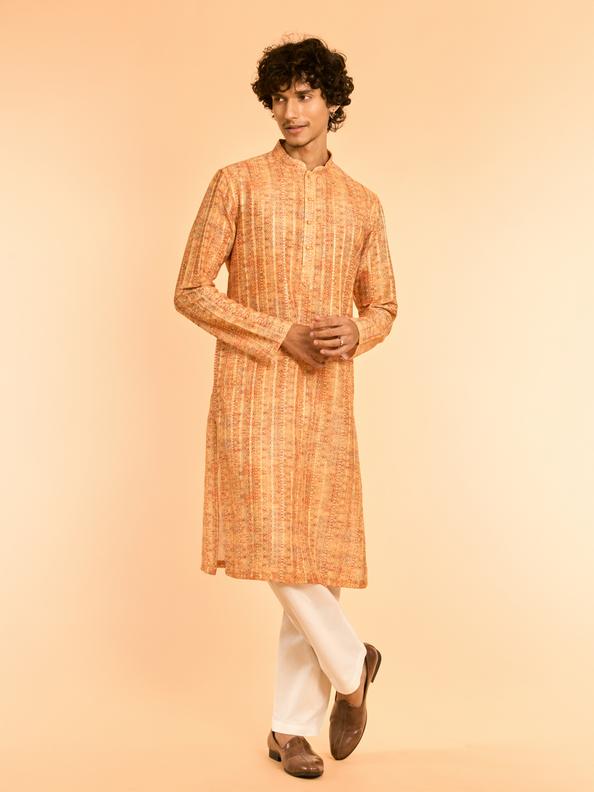 Diwas Men Radiant Mustard Festive Kurta