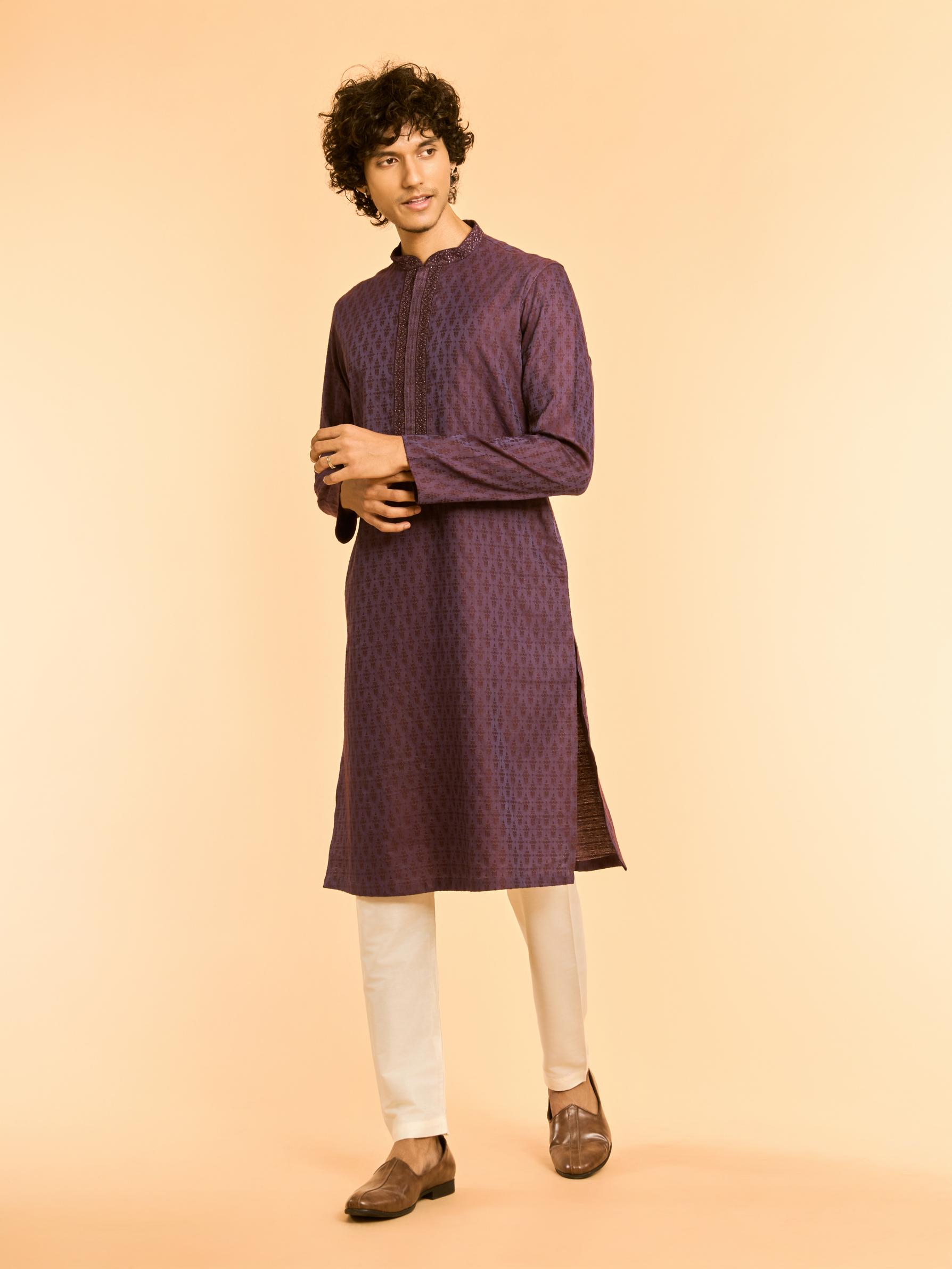 Diwas Men Luscious Purple Dreams Kurta