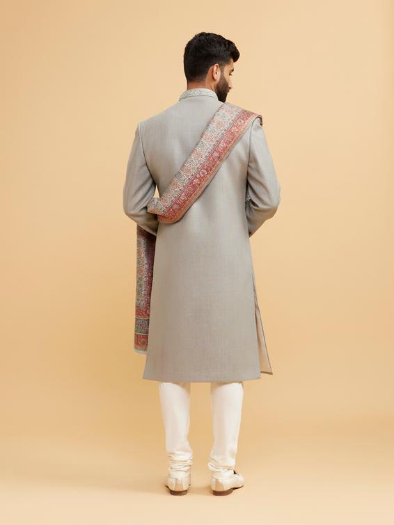Twamev Men Light Mid Green Enchanting Sherwani