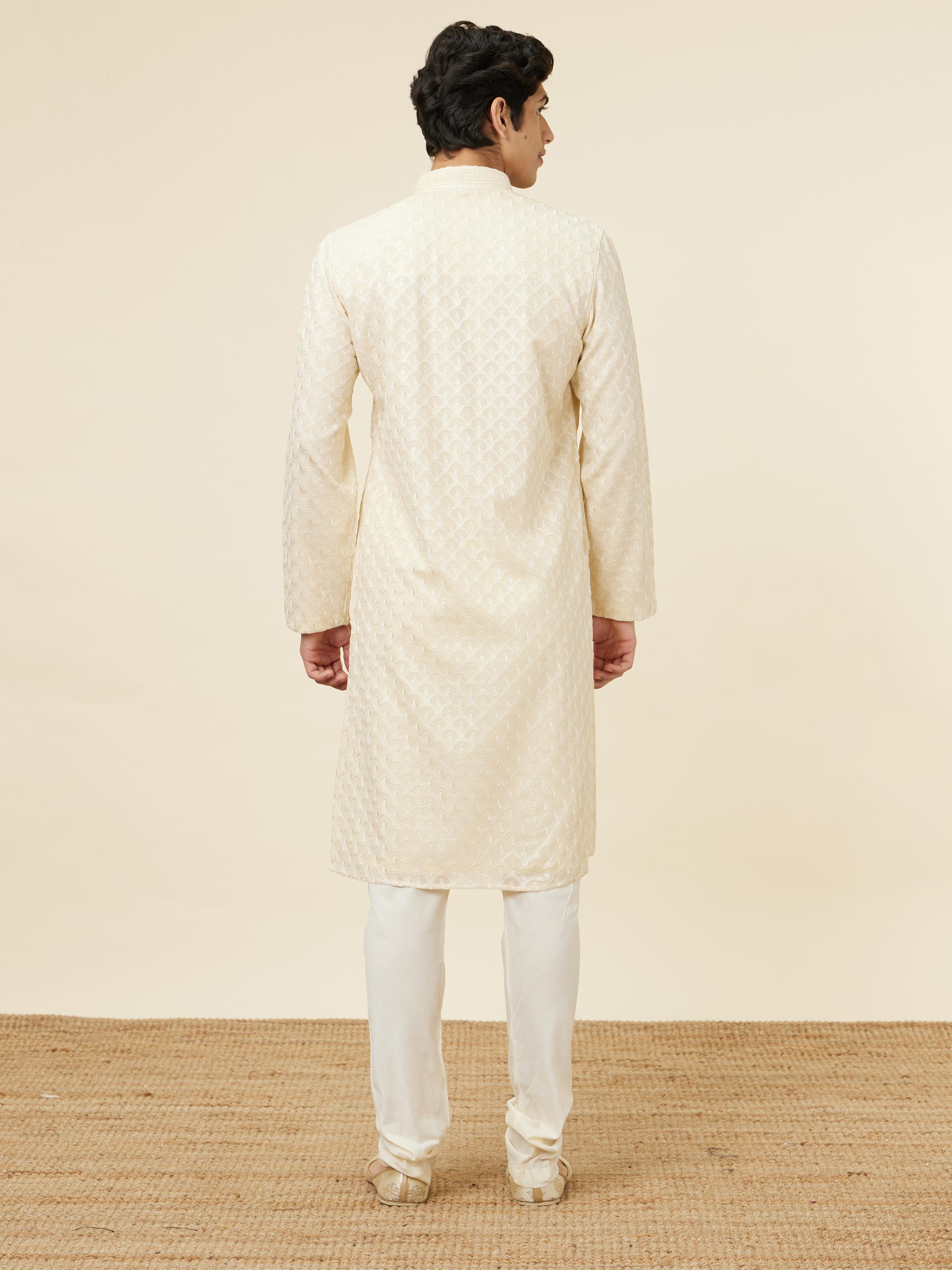 Twamev Men Subtle Beige Luxury Kurta Set