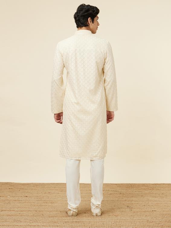 Twamev Men Subtle Beige Luxury Kurta Set