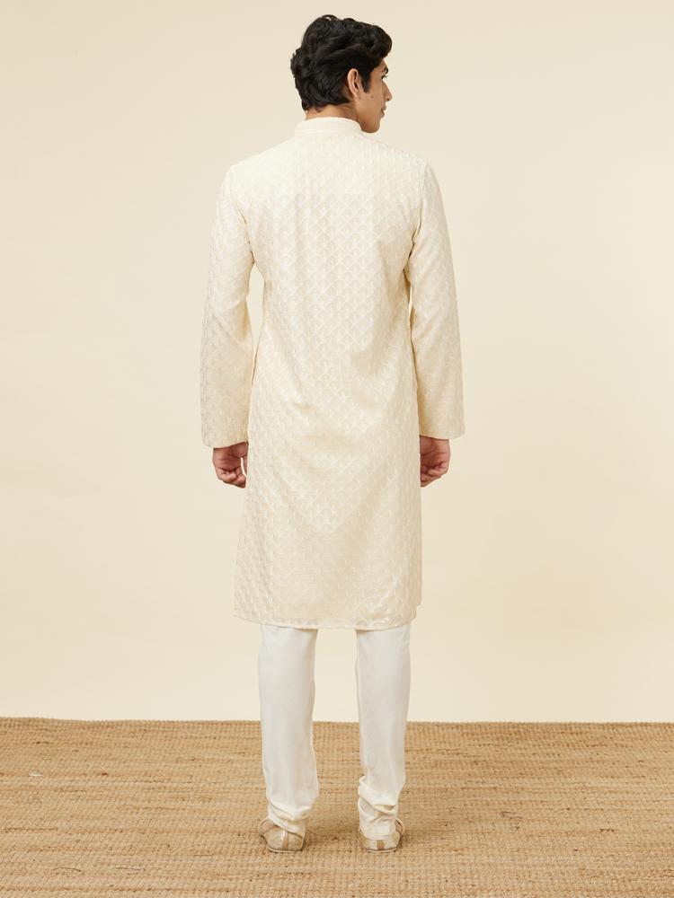 Twamev Men Subtle Beige Luxury Kurta Set