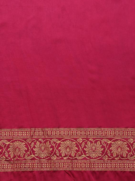 Twamev Women Royal Blossom Rani Pink Saree