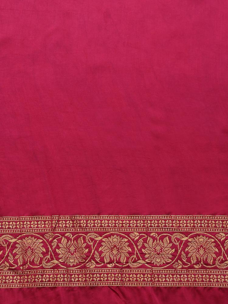 Twamev Women Royal Blossom Rani Pink Saree