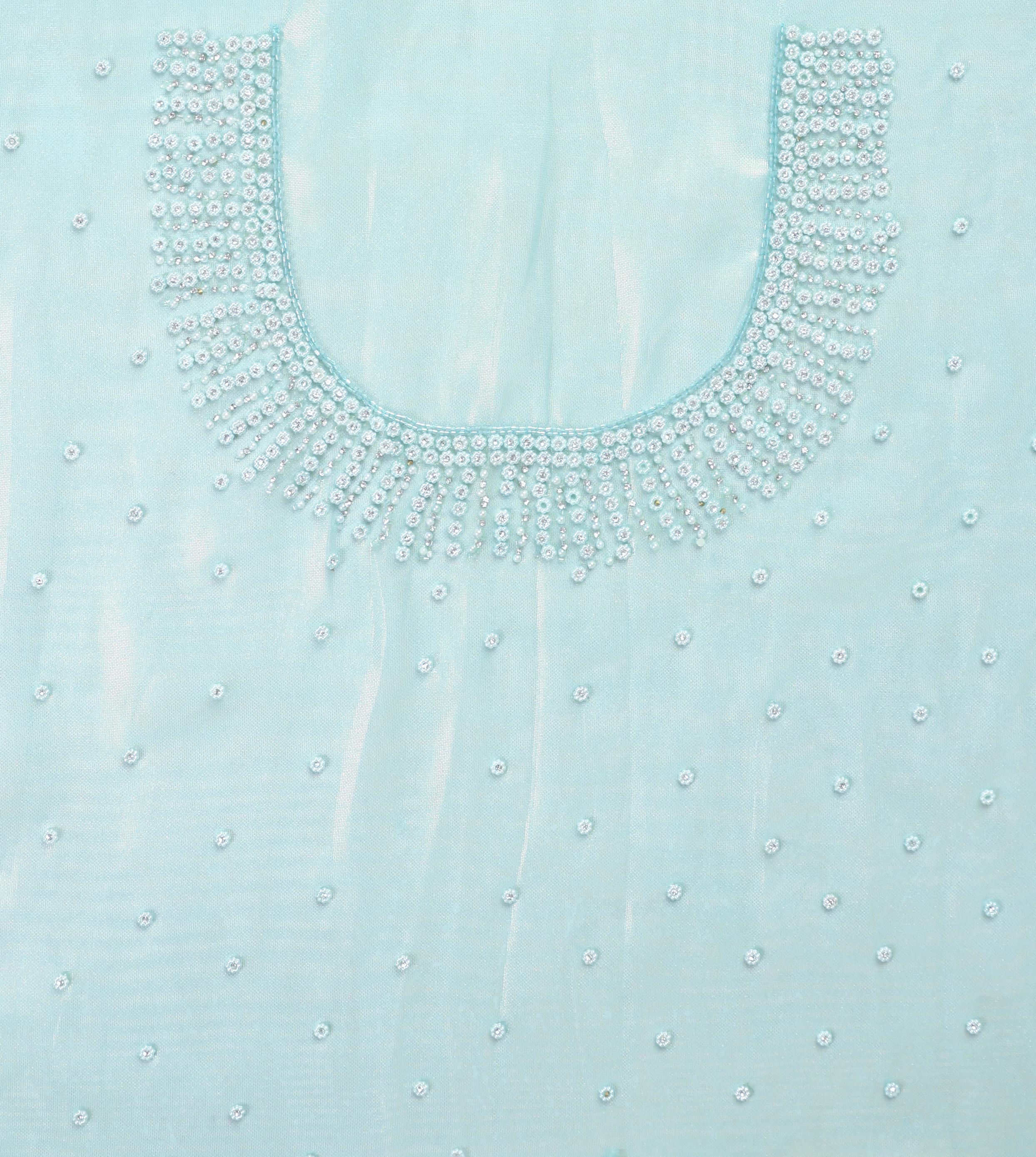 Twamev Women Sophisticated Sea Green Organza Saree
