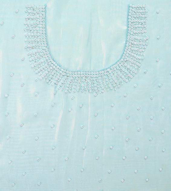 Twamev Women Sophisticated Sea Green Organza Saree