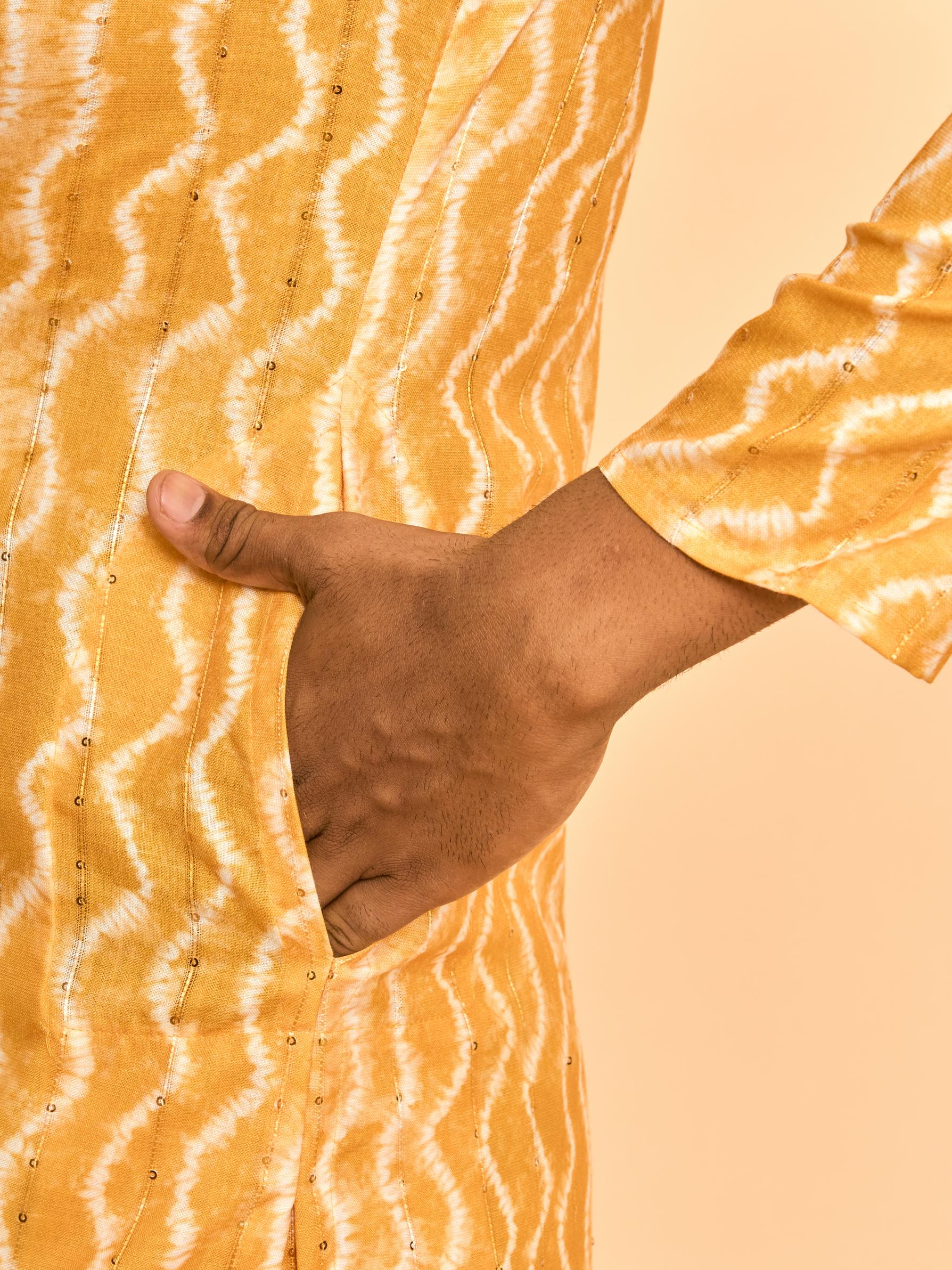Diwas Men Sun-Kissed Celebration Yellow Kurta