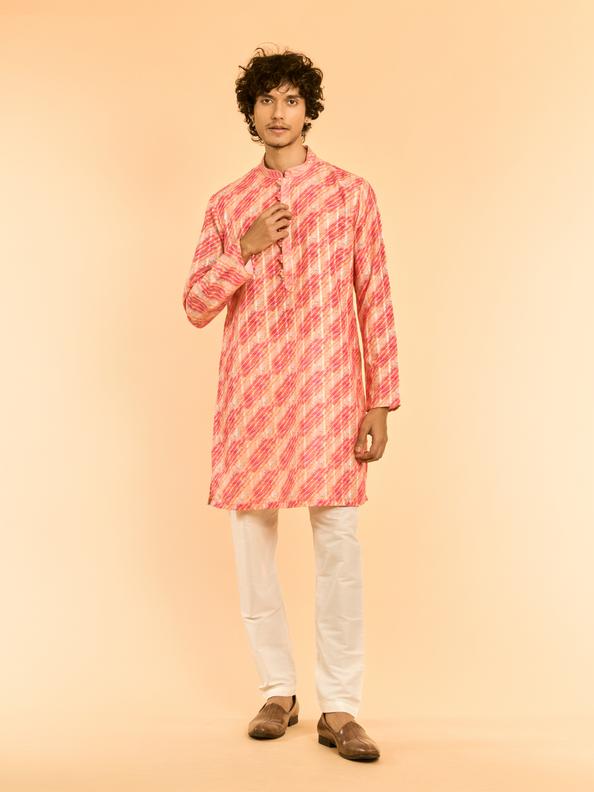 Diwas Men Peach Elegance Kurta