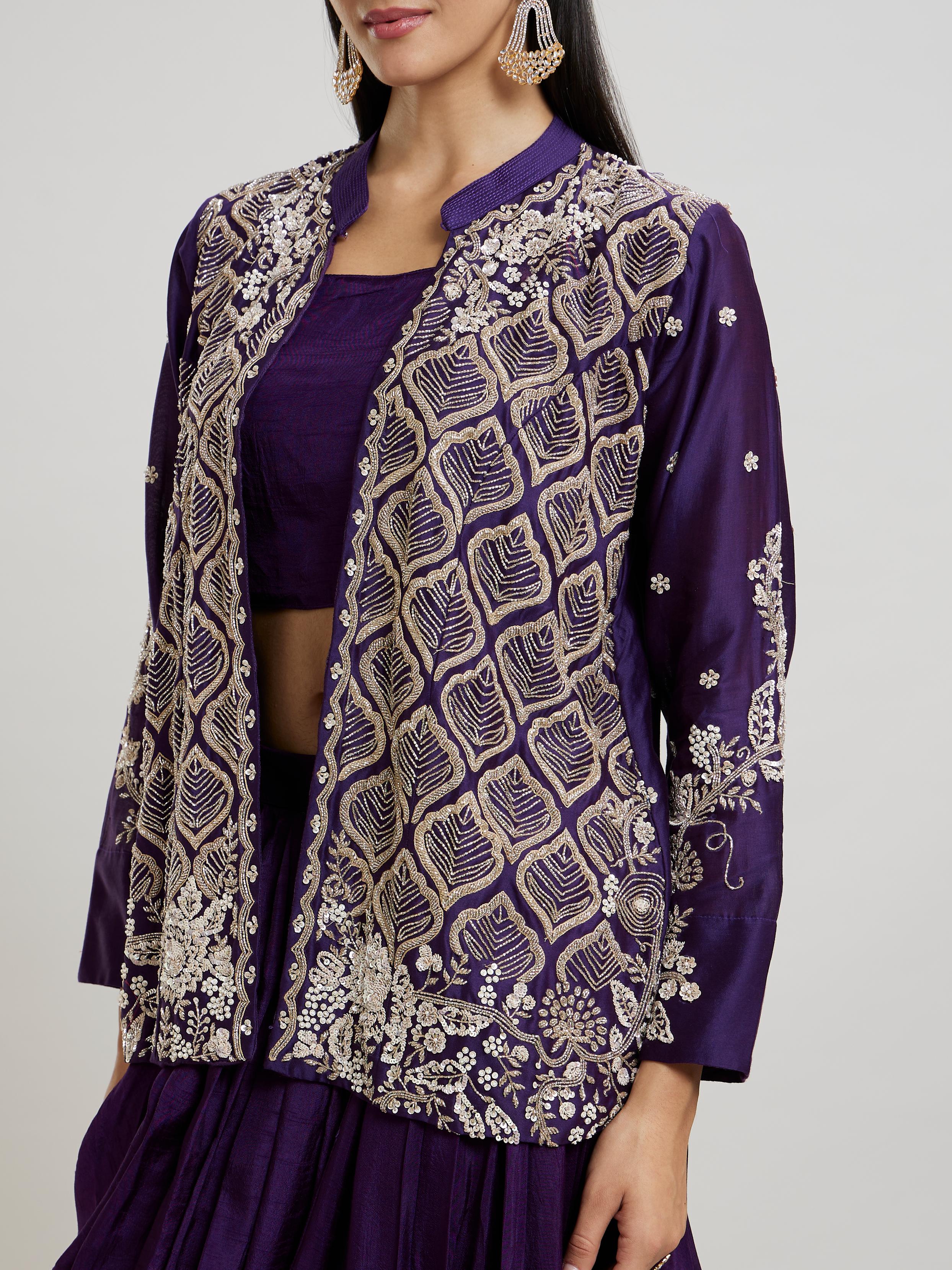 Twamev Women Purple Elegance Indo Western