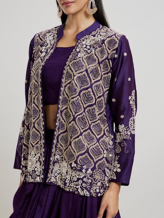 Twamev Women Purple Elegance Indo Western
