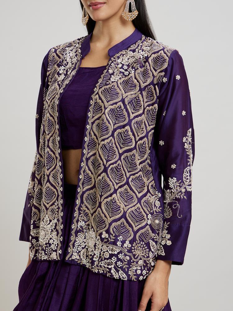 Twamev Women Purple Elegance Indo Western