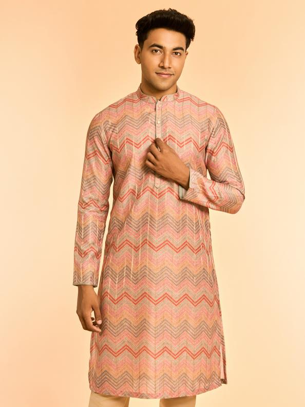 Diwas Men Elegance Fawn Kurta
