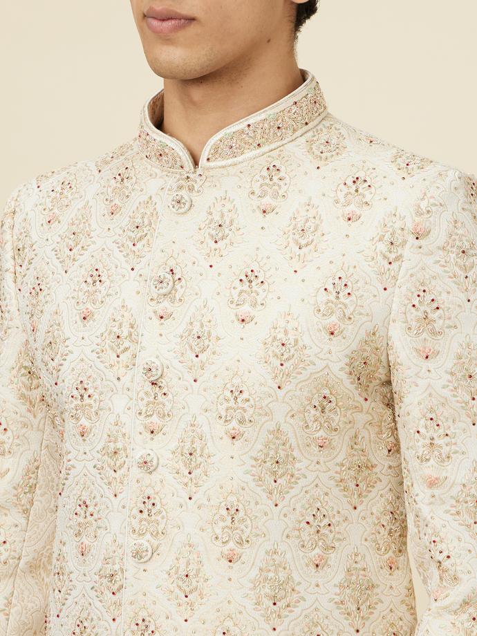 Twamev Men Timeless Beige Sherwani
