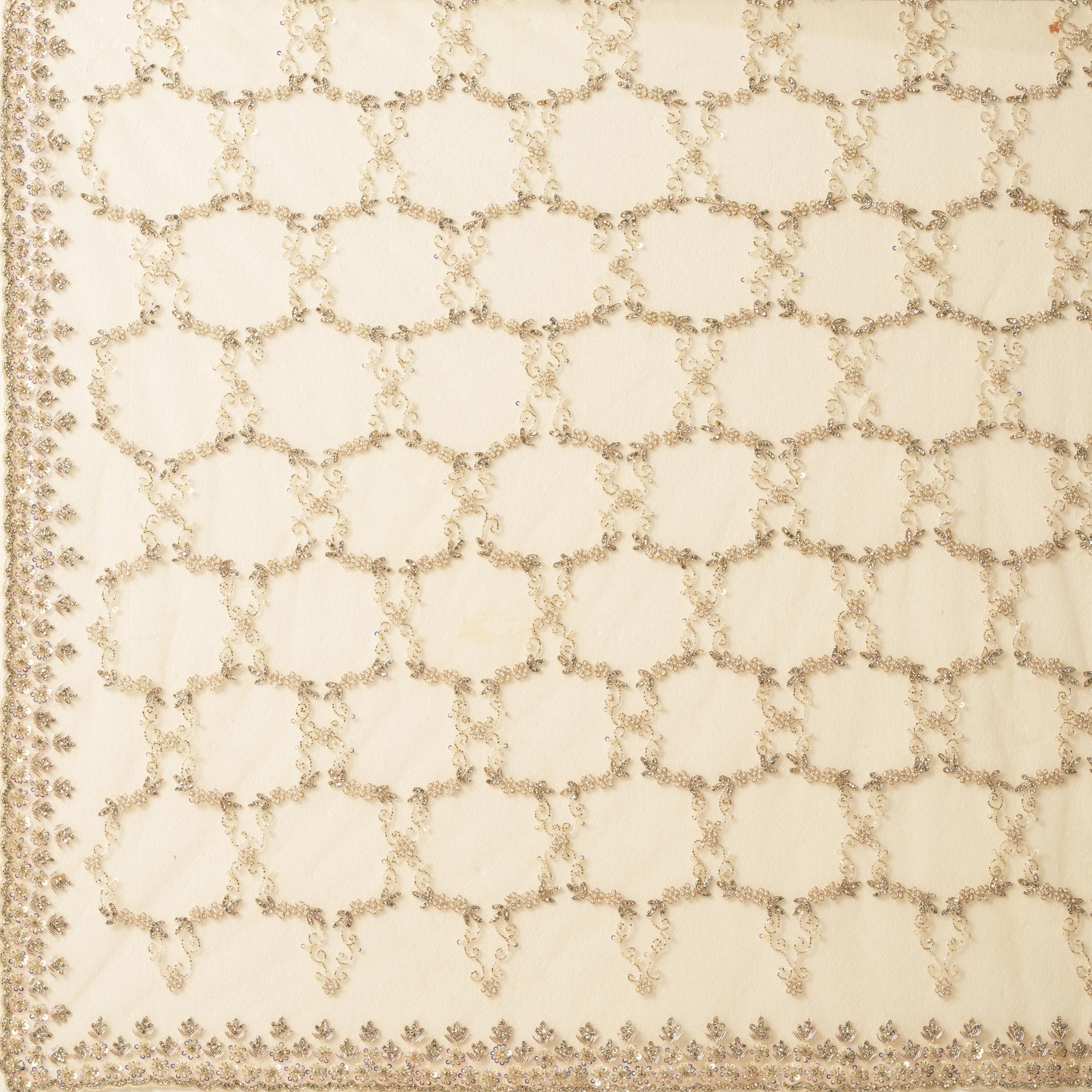 Twamev Women Creamy Delight Net Saree