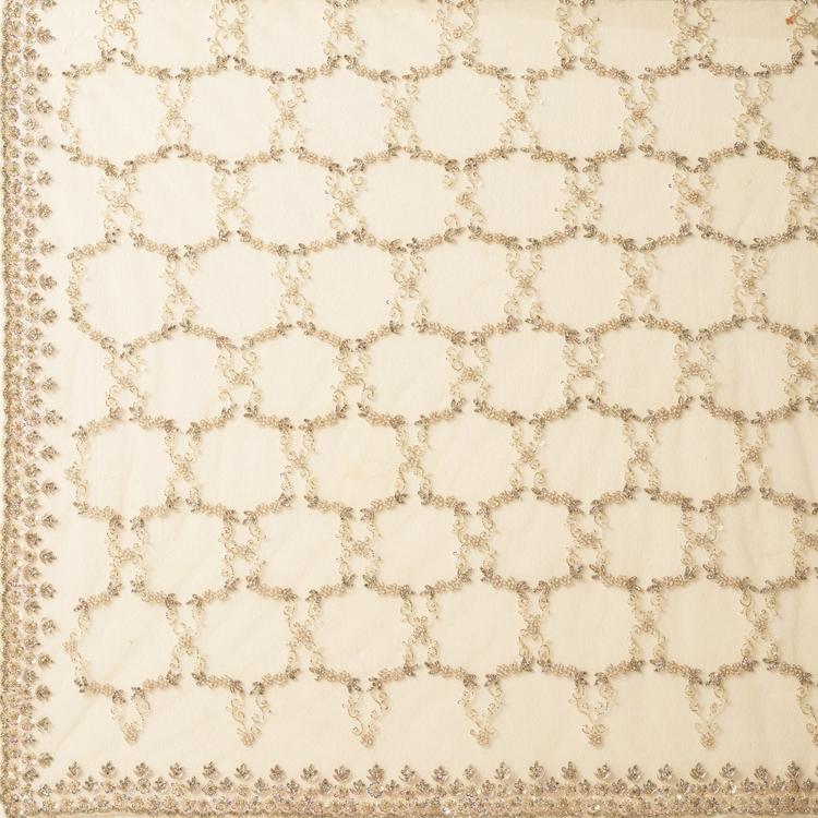 Twamev Women Creamy Delight Net Saree