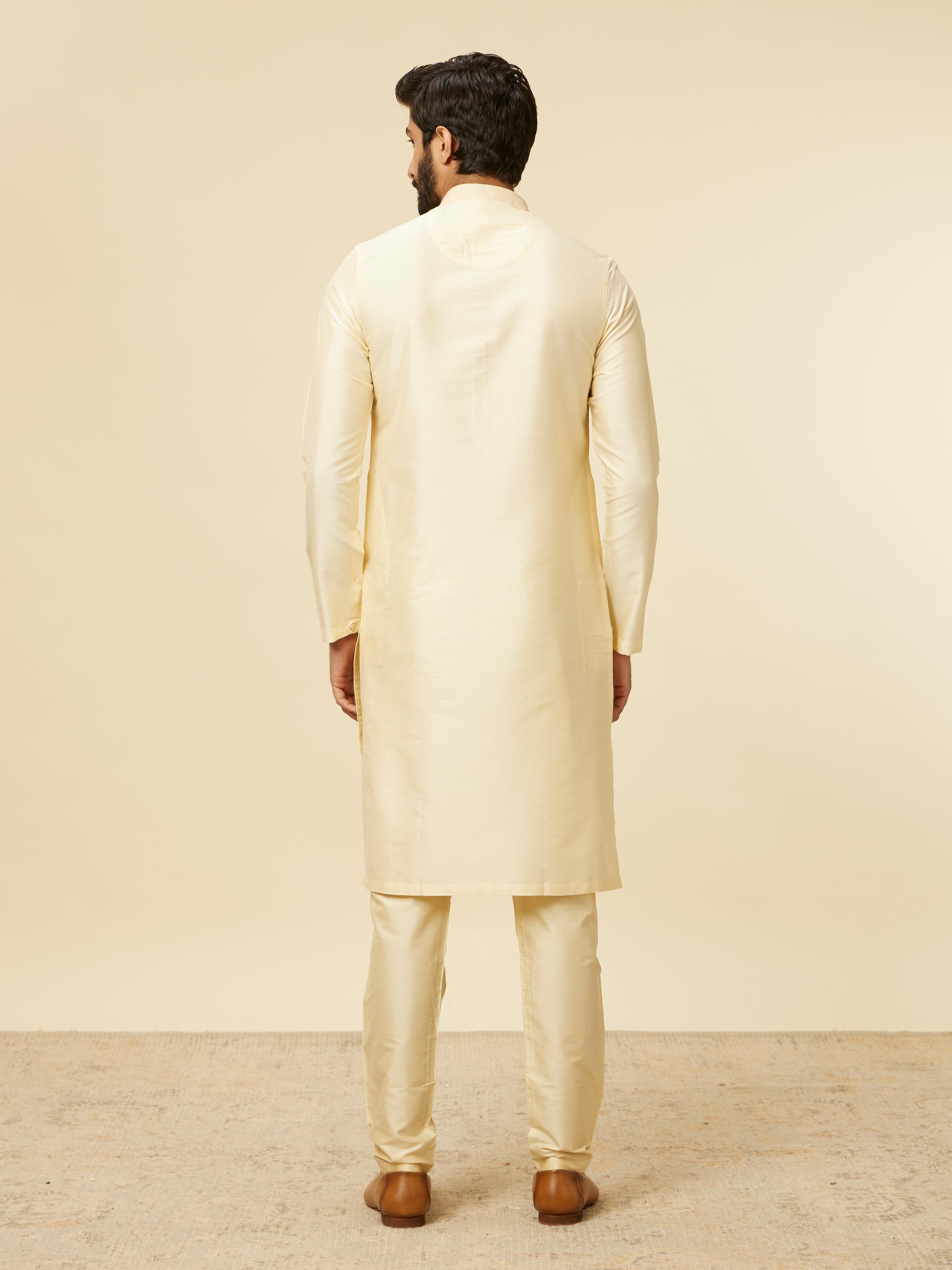Twamev Men Sand Beige Classic Kurta