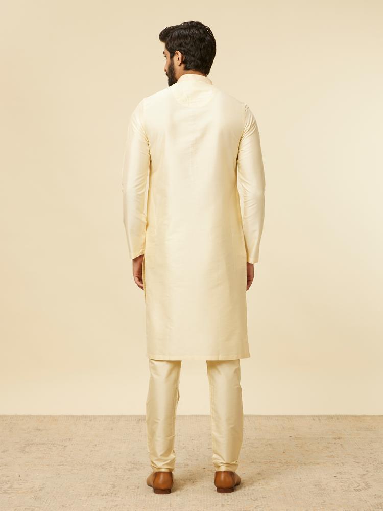 Twamev Men Sand Beige Classic Kurta