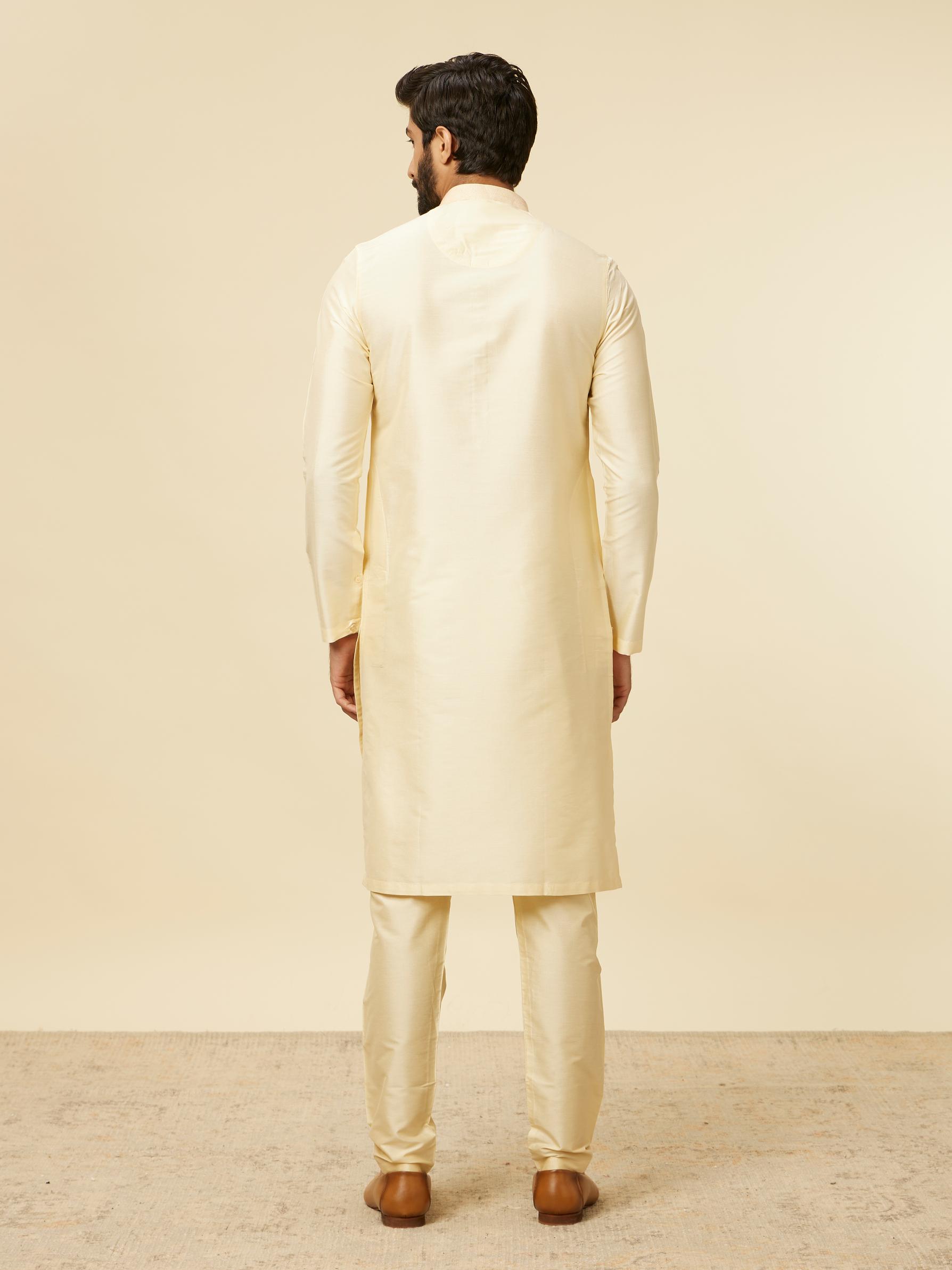 Twamev Men Sand Beige Classic Kurta